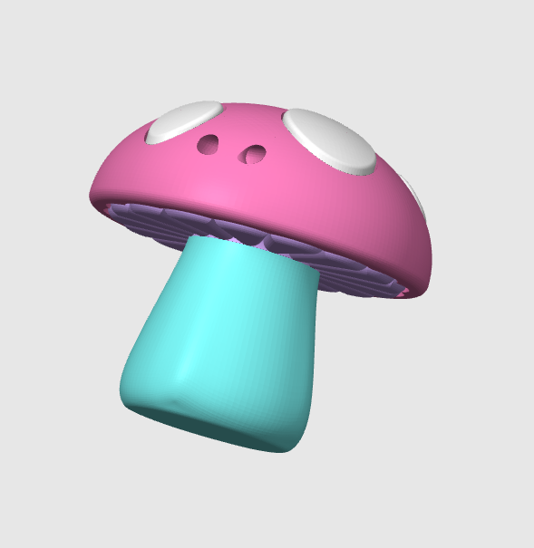 Mushroom Fidget Clicker 3D Print File (STL & 3MF Digital Download)