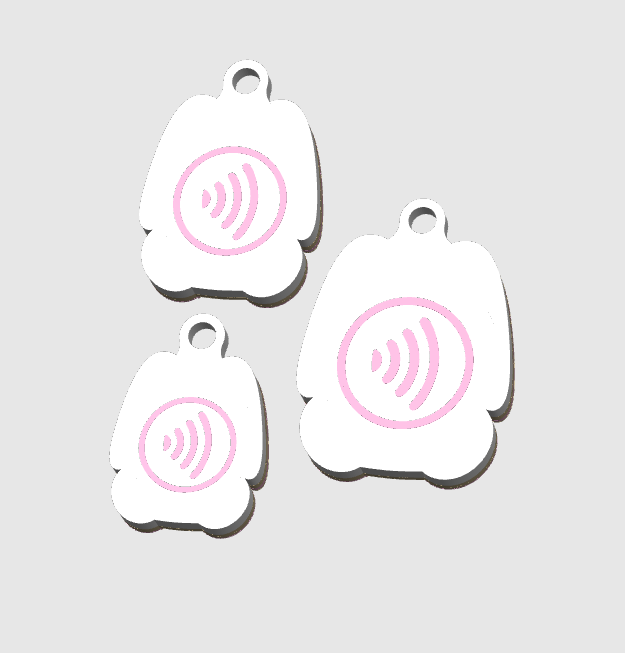 Bunny NFC Keychain STL/3MF Digital File Download