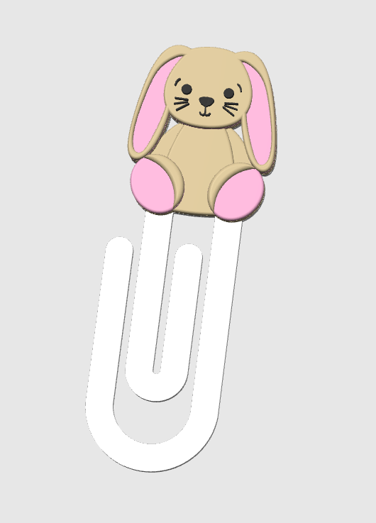 Bunny Paper Clip 3D Print File (STL & 3MF Digital Download)