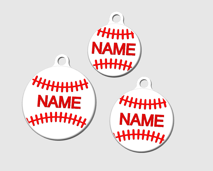 Baseball V2 NFC Keychain STL/3MF Digital File Download Sports Theme Bag Tag