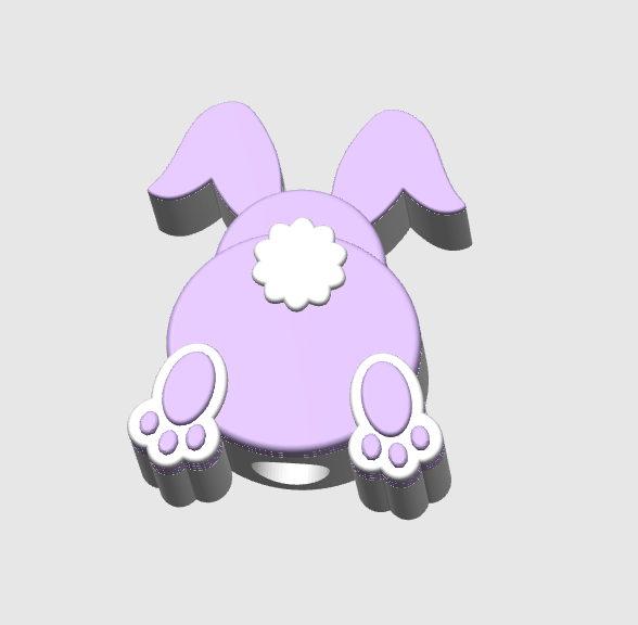Bunny Butt Straw Topper 3D Print File (STL & 3MF Digital Download) 8mm + 10mm Sizes