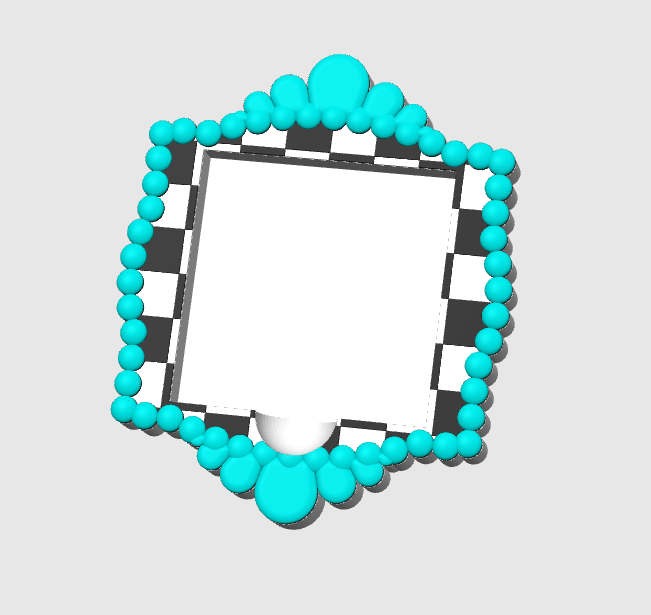 Checkered Turquoise Sticky Note Holder 3D Print File: Desk Decor (STL/3MF Digital Download)