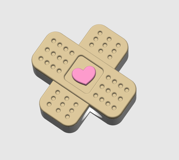 Heart Bandage Straw Topper 3D Print File (STL & 3MF Digital Download) 8mm + 10mm Sizes