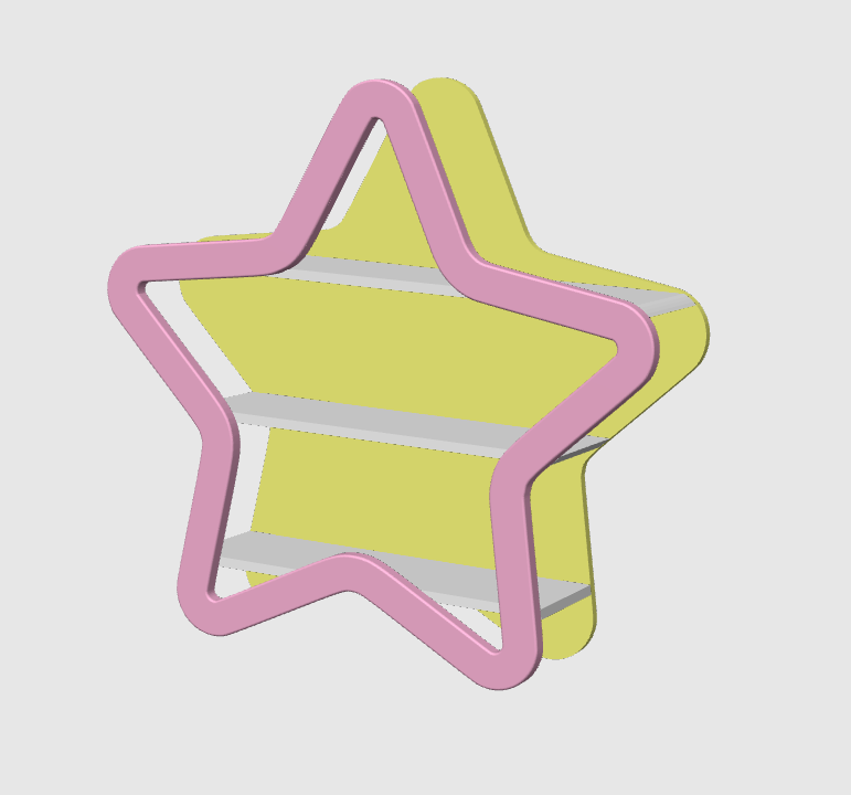 Star Shelf - Vendor Shelf Display 3D Print File (STL & 3MF Digital Download)