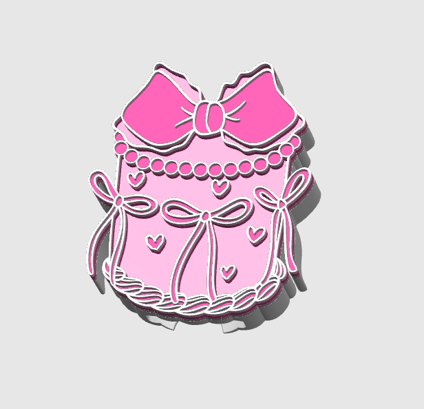 Bow Cake Can Opener Keychain 3D Print File (STL + 3MF Digital Download)