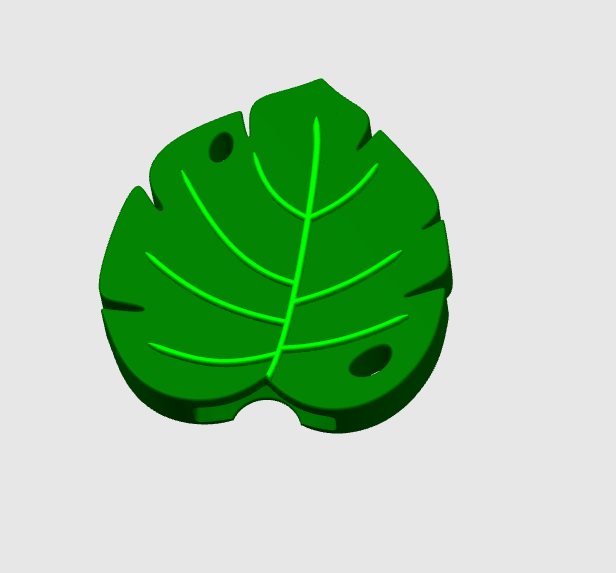 Monstera Leaf Can Opener Keychain 3D Print File (STL + 3MF Digital Download)