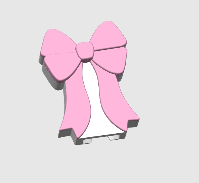 Coquette Bow Can Opener Keychain 3D Print File (STL + 3MF Digital Download)
