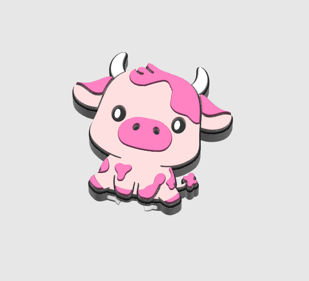 Cow Can Opener Keychain 3D Print File (STL + 3MF Digital Download)