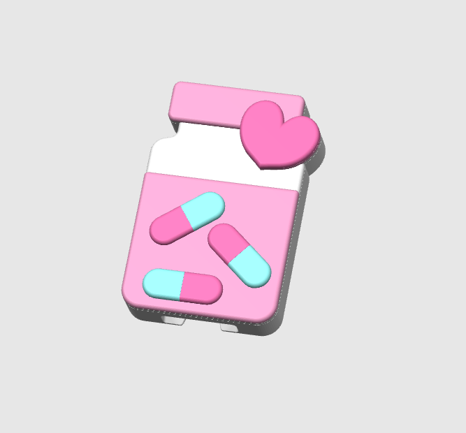 Pill Bottle Can Opener Keychain 3D Print File (STL + 3MF Digital Download)