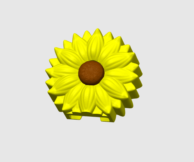 Detailed Sunflower Can Opener Keychain 3D Print File (STL + 3MF Digital Download)