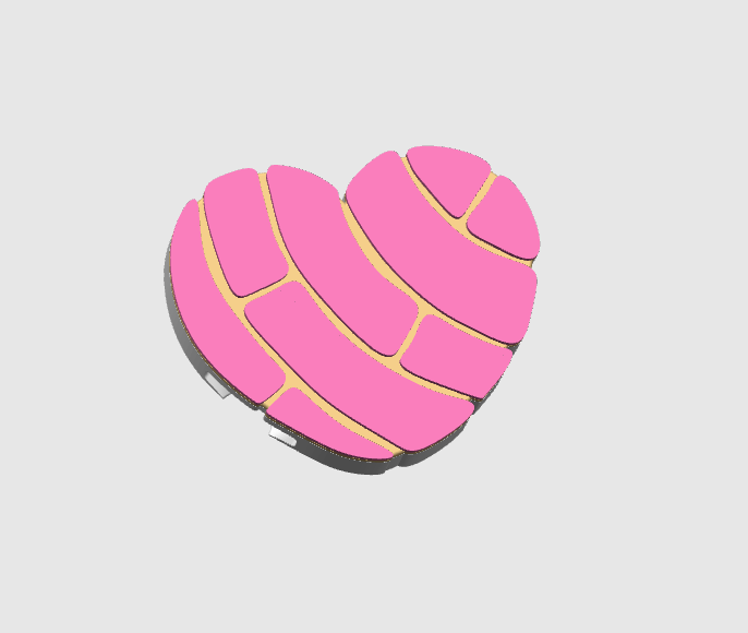 Concha Heart Can Opener Keychain 3D Print File (STL + 3MF Digital Download)