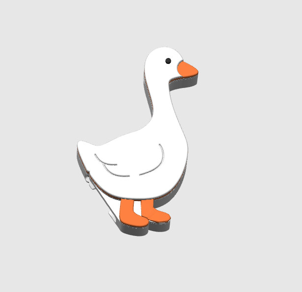 Goose Can Opener Keychain 3D Print File (STL + 3MF Digital Download)