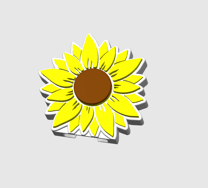 Sunflower Can Opener Keychain 3D Print File (STL + 3MF Digital Download)