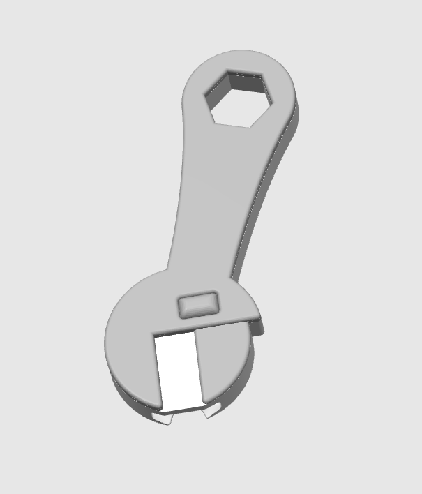 Wrench Can Opener Keychain 3D Print File (STL + 3MF Digital Download)