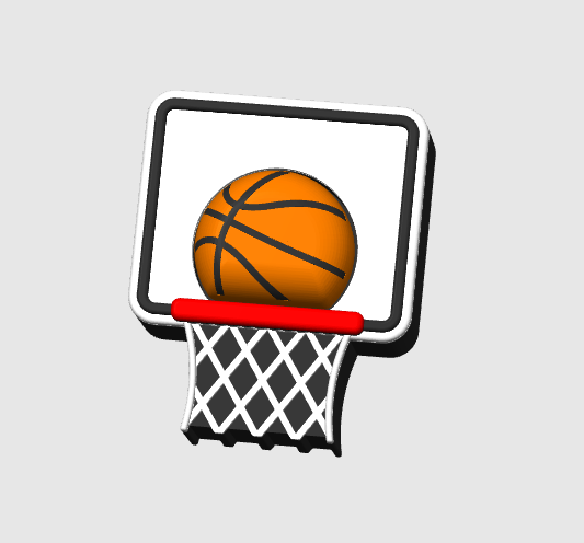 Basketball Hoop Fidget Clicker STL & 3MF 3D Print File - AMS (Digital Download)