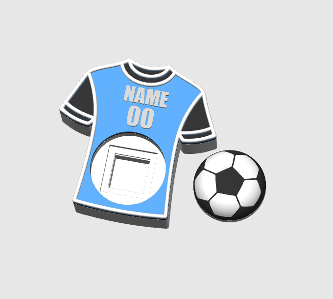 Soccer Jersey Fidget Clicker STL & 3MF Editable Name 3D Print File - AMS (Digital Download)