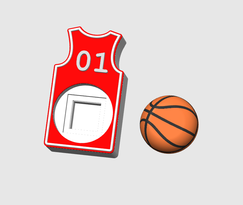 Basketball Jersey Fidget Clicker Keychain STL & 3MF Editable 3D Print File - AMS (Digital Download)