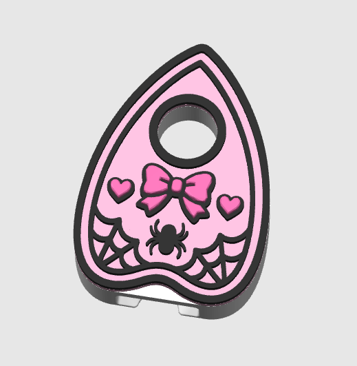 Pretty Planchette Can Opener Keychain 3D Print File (STL + 3MF Digital Download)