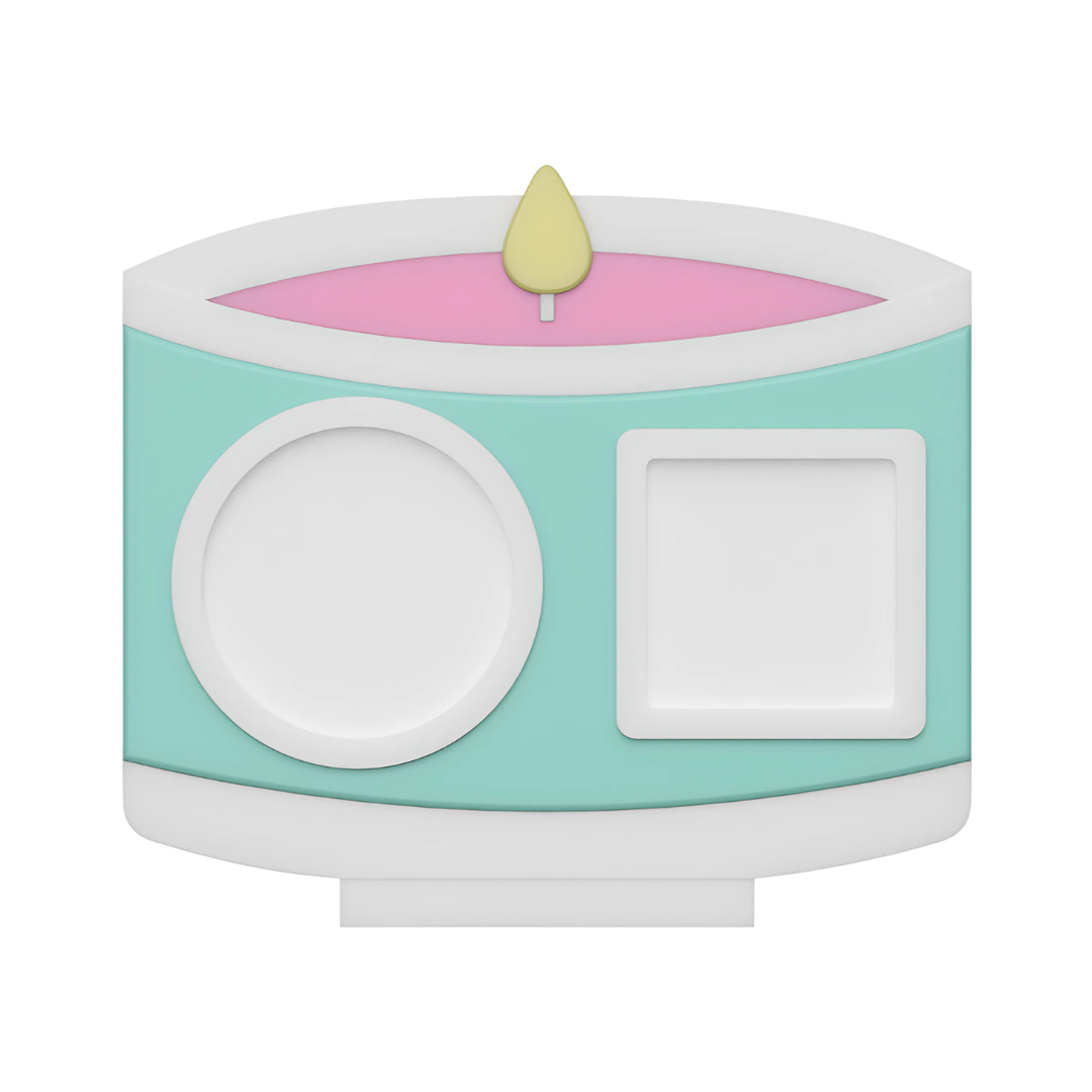 Digital Download - NFC Display Backing - Single Wick Candle Backing