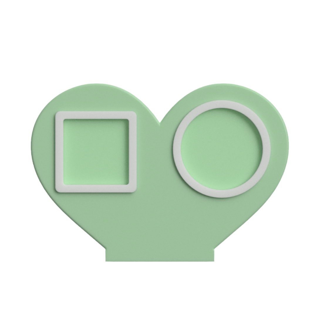 Digital Download - NFC Display Backing - Small Heart Backing