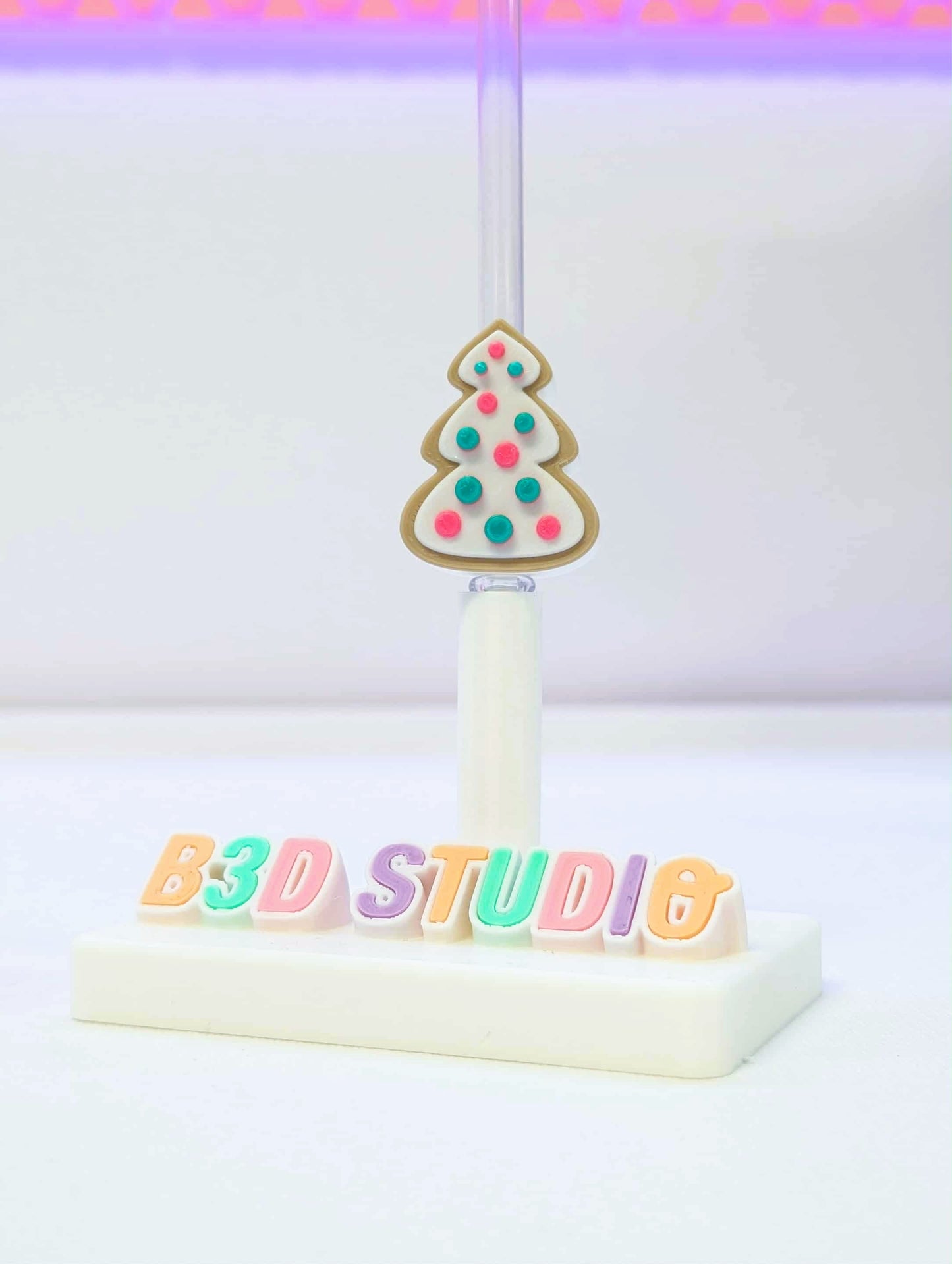 Christmas Cookie Straw Topper 3D Print File (STL & 3MF Digital Download) 8mm + 10mm Sizes