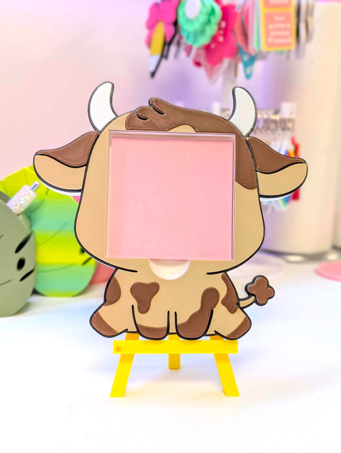 Cow Sticky Note Holder - STL & 3MF - Digital Download