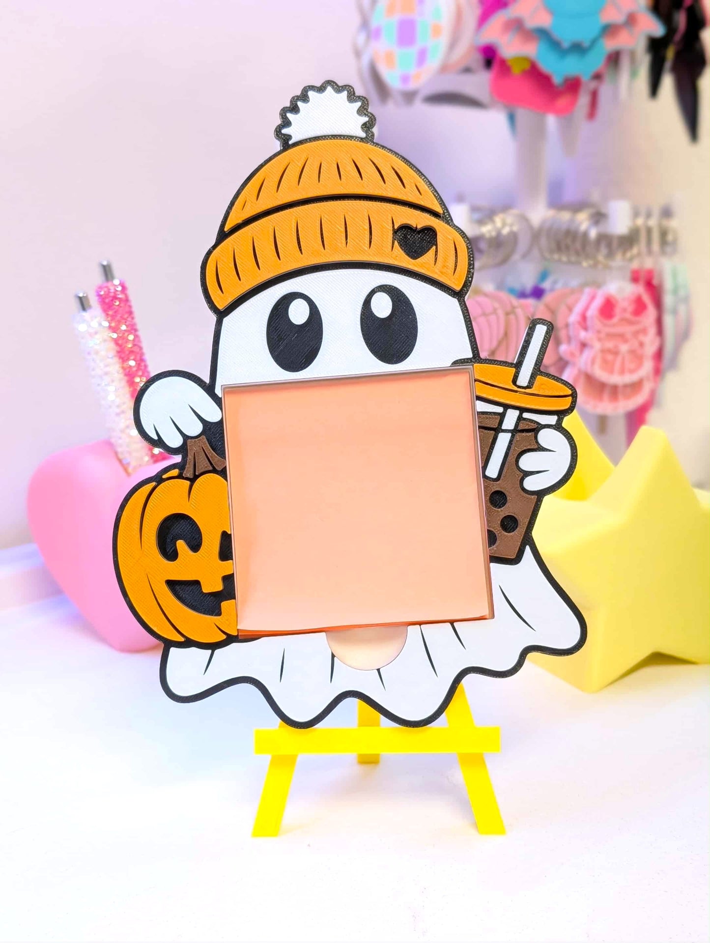 Fall Ghost Sticky Note Holder - STL & 3MF - Digital Download