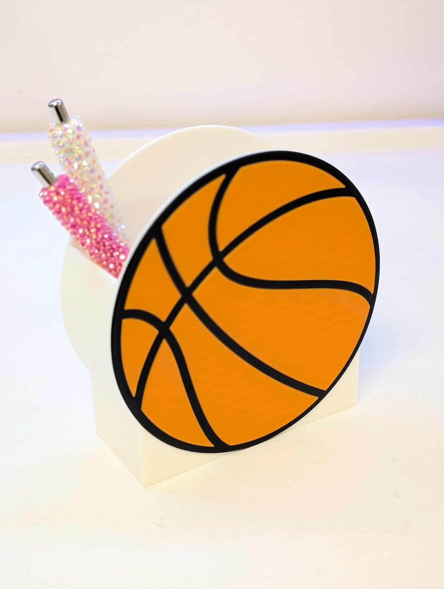 Basketball Pen Holder 3D Print File: Sporty Desk Decor (STL + 3MF File)