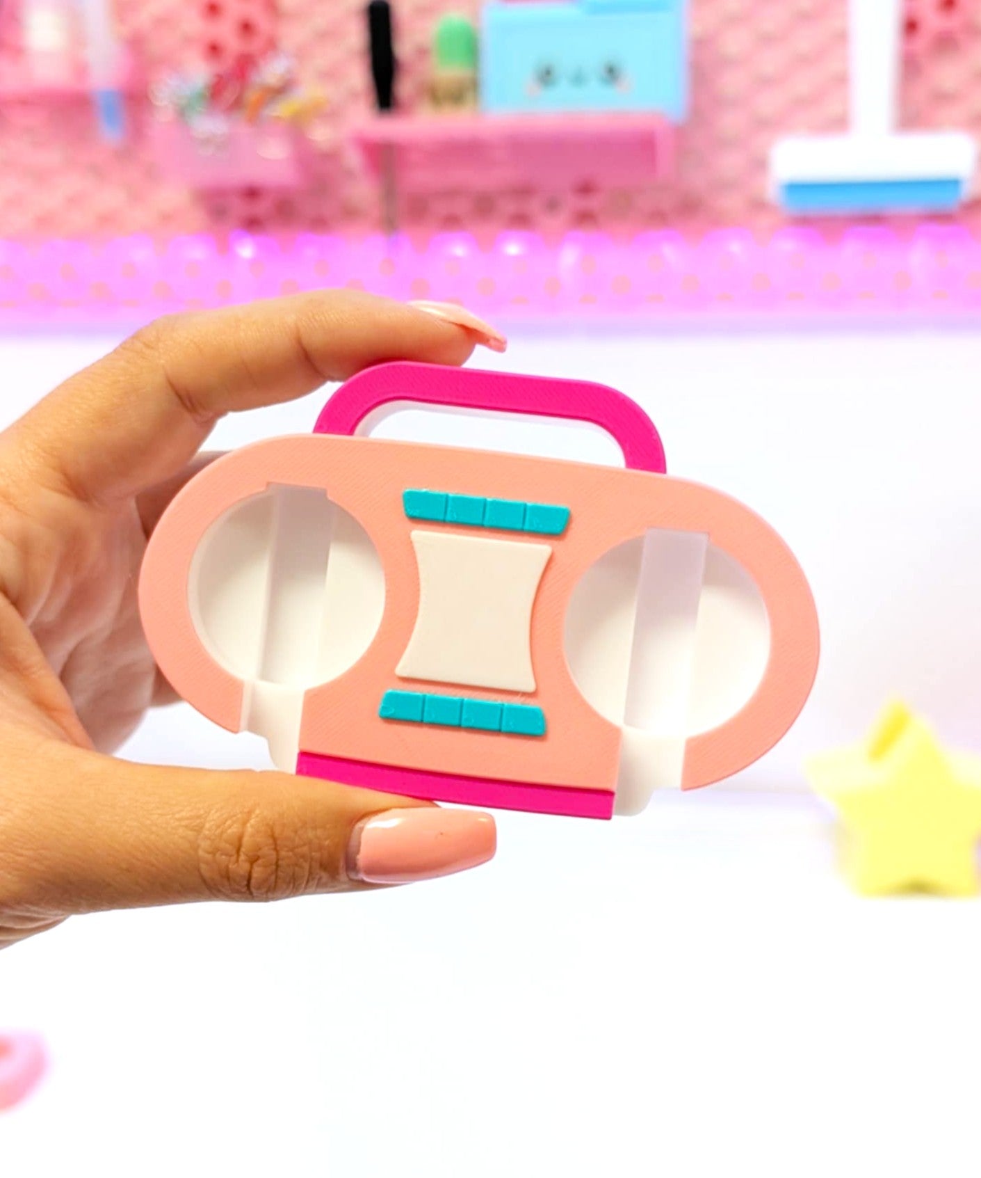 Digital Download - Retro Boombox Badge Reel Holder