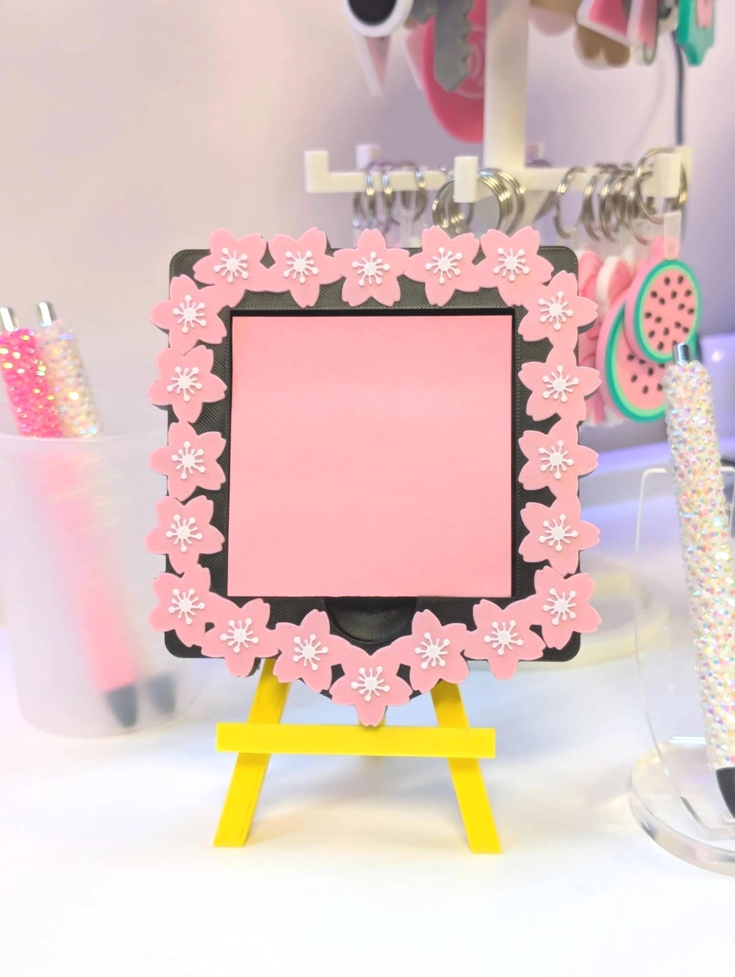 Cherry Blossom Sticky Note Holder - STL & 3MF - Digital Download