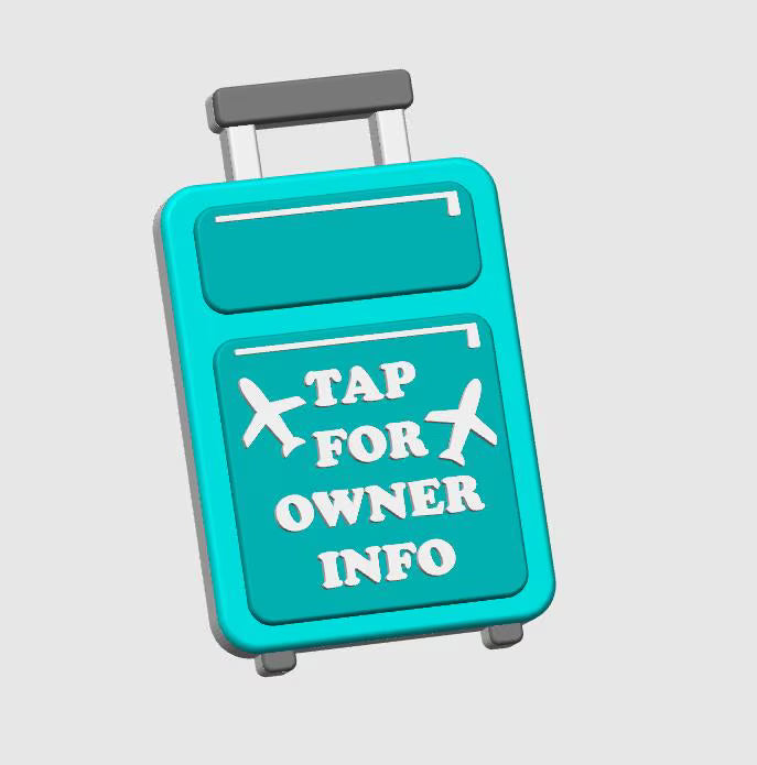 Editable Plane Bag Tag 3D Print File: Suitcase Accessory (STL & 3MF Digital Download)