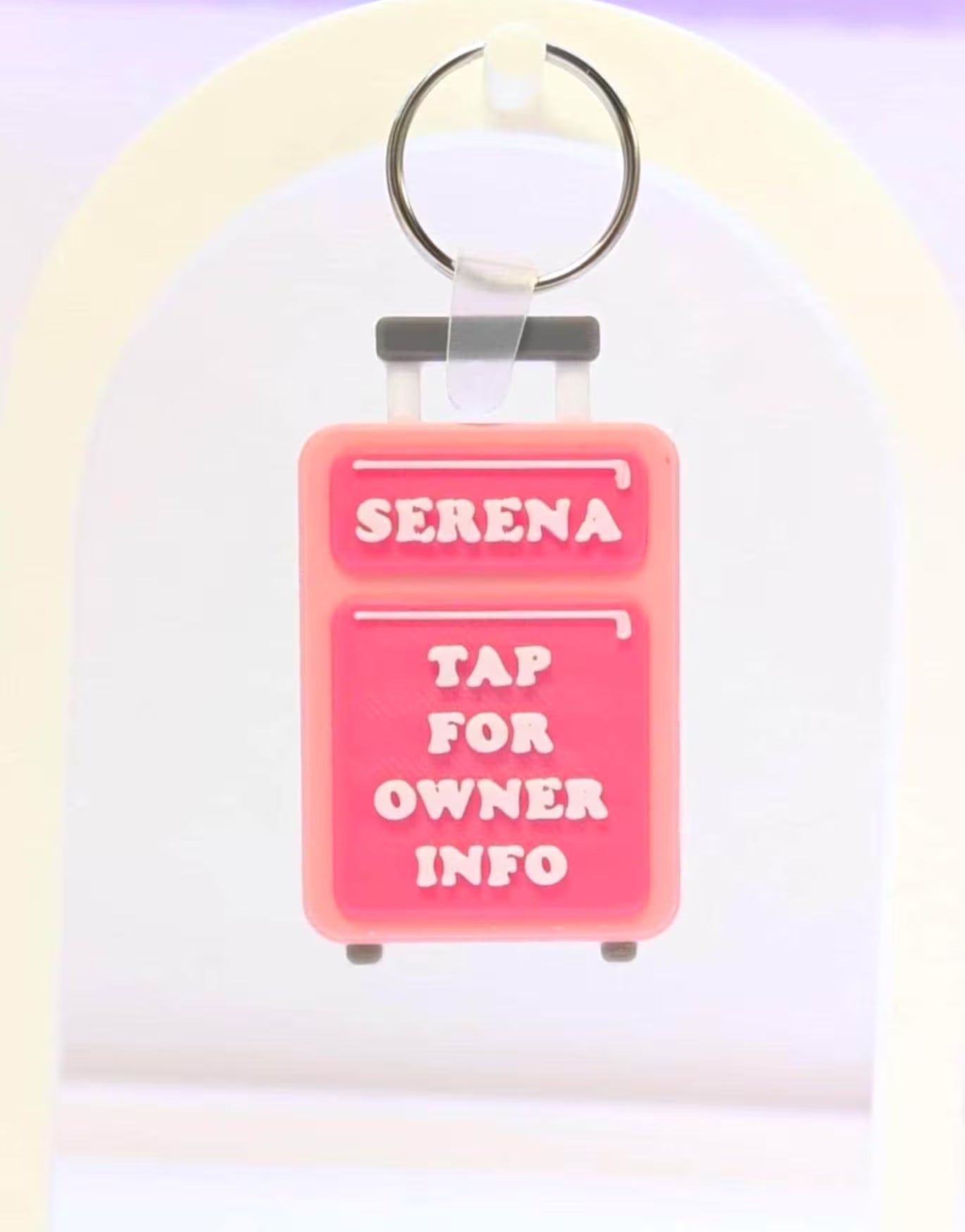 Editable Suitcase Bag Tag 3D Print File: Custom Travel Accessory (STL & 3MF Digital Download)