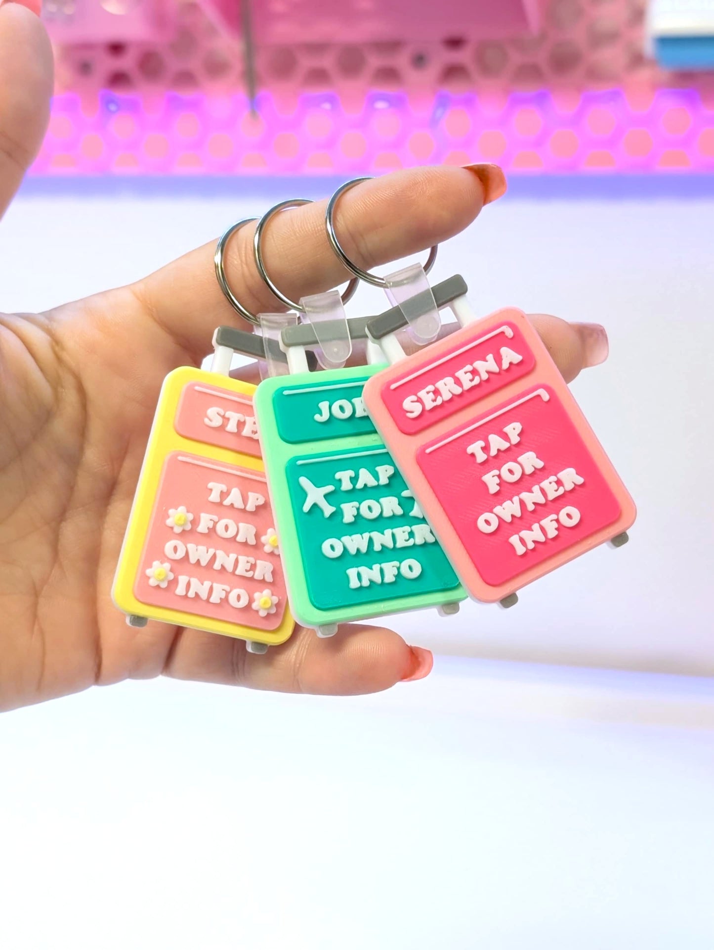 Digital Download - Plane Luggage NFC Bag Tag - Editable Text Tap To Contact