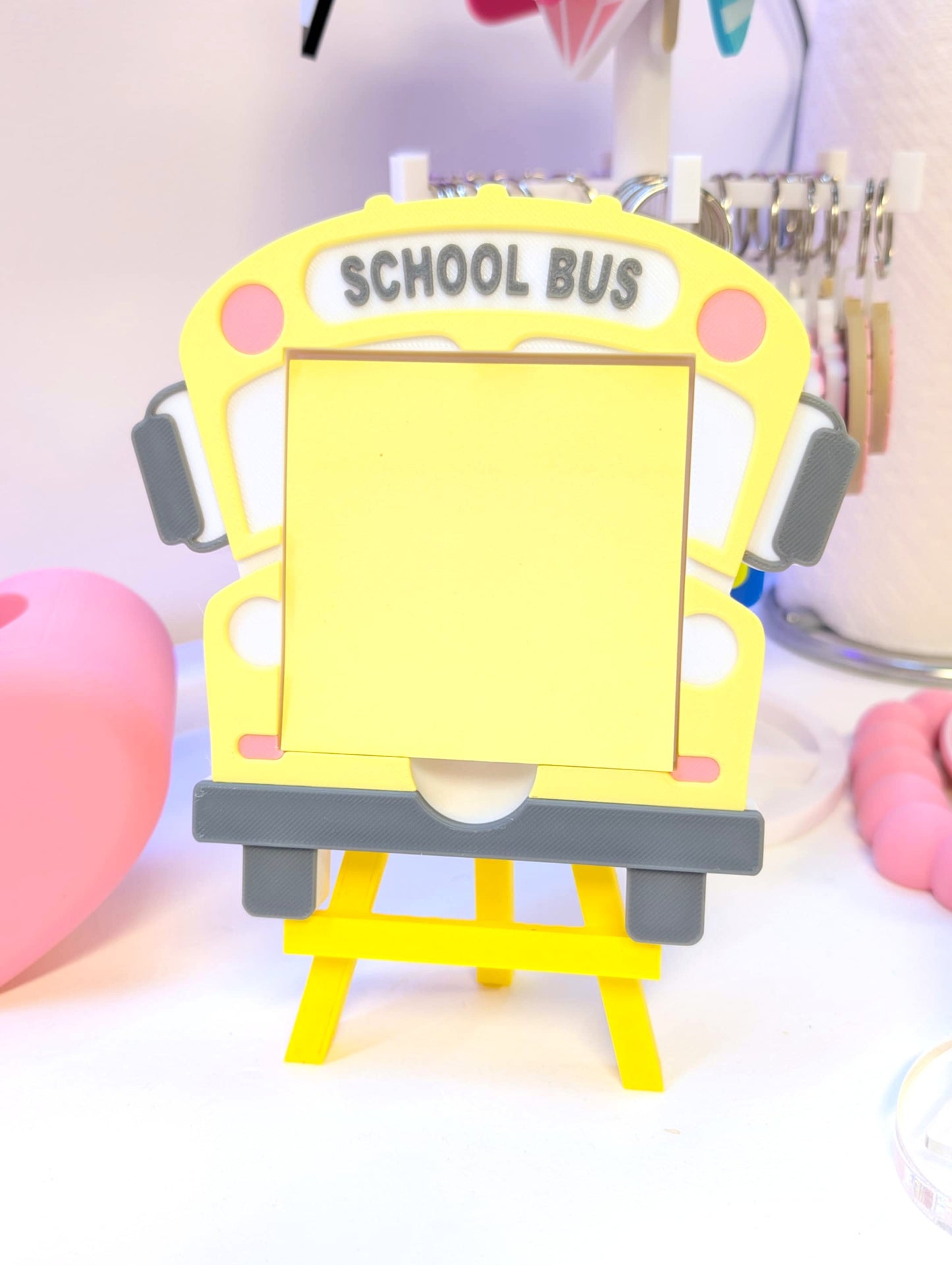 School Bus Sticky Note Holder - STL & 3MF - Digital Download