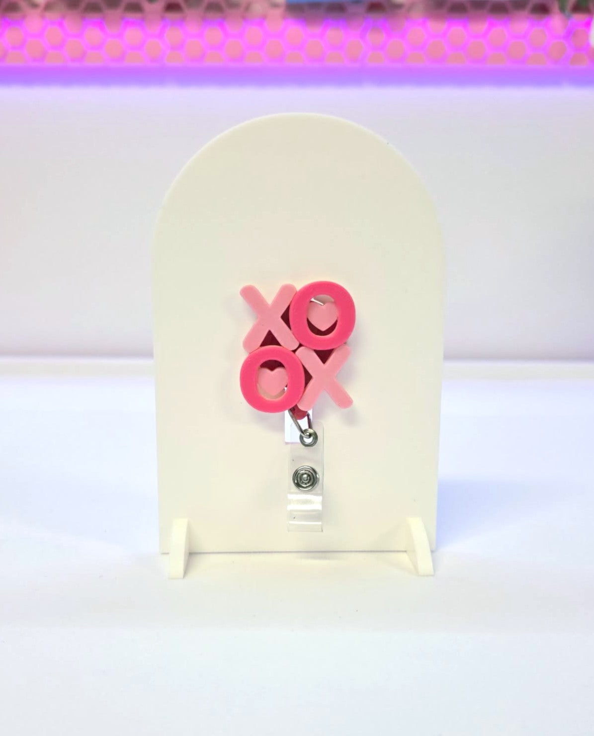 XO Hugs and Kisses Badge Reel Topper Flat Back 3D Print File (STL & 3MF)