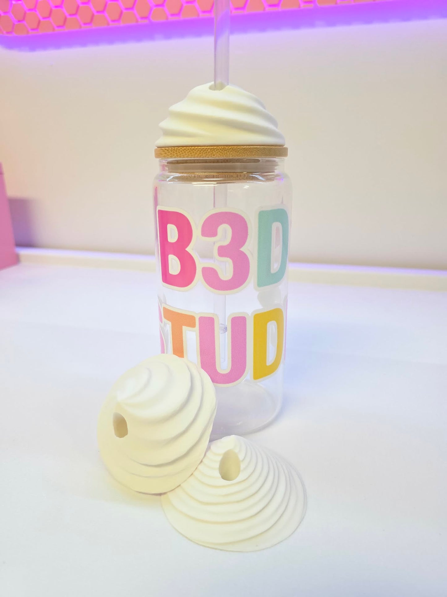 Whipped Topping Lid Topper V3 – Cup Topper 3D Print File (STL & 3MF Digital Download)