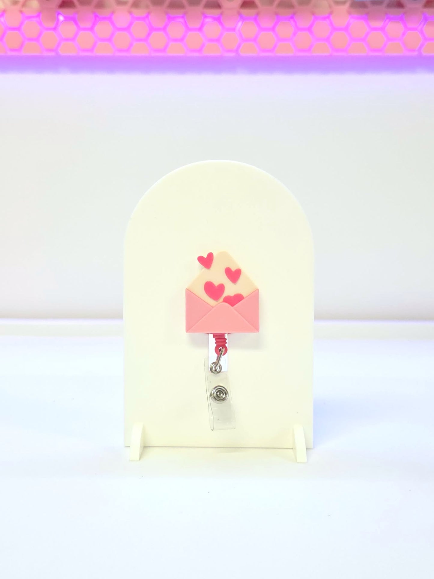 Love Letter Badge Reel Topper Flat Back 3D Print File (STL & 3MF Digital Download)