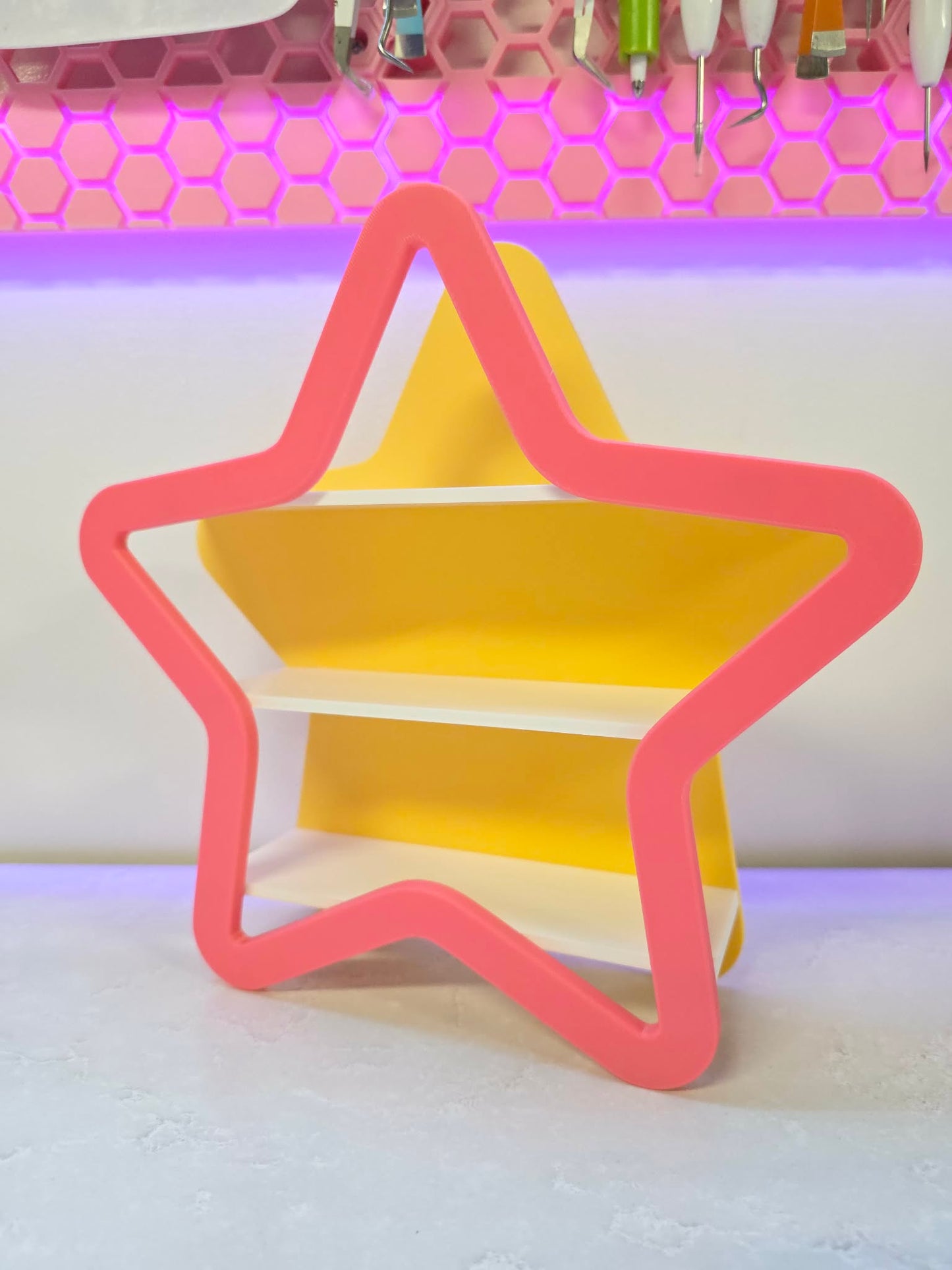 Star Shelf - Vendor Shelf Display 3D Print File (STL & 3MF Digital Download)