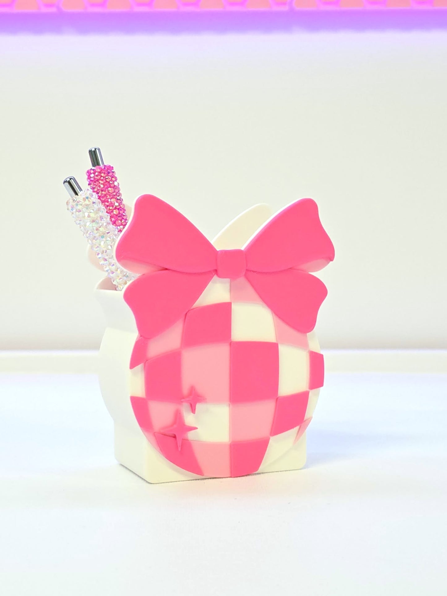 Disco Bow Pen Holder: 3D Print STL & 3MF File (Digital Download)