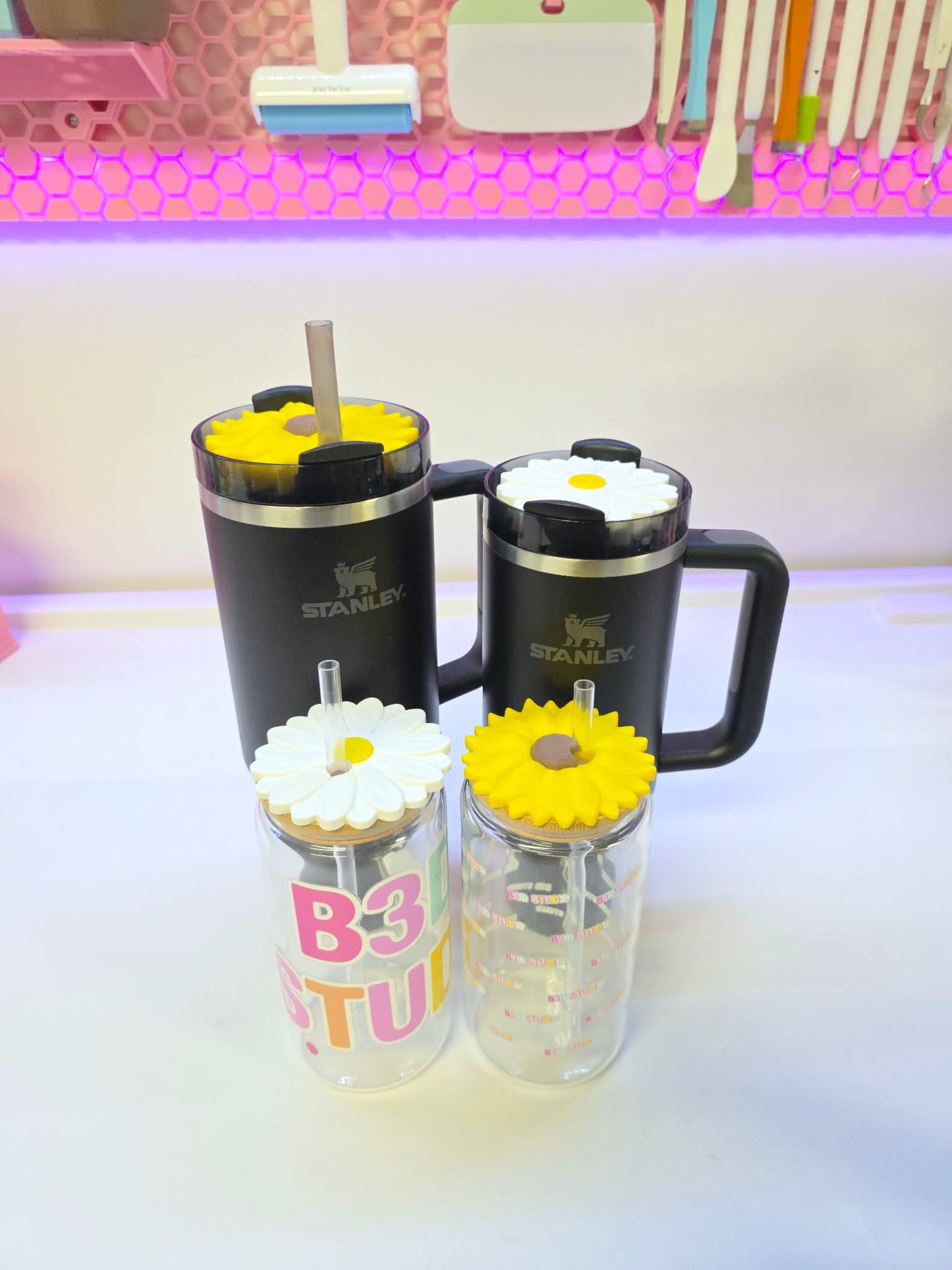40oz Sunflower Tumbler Topper: 3D Print STL & 3MF File Lid Toppers (Digital Download)