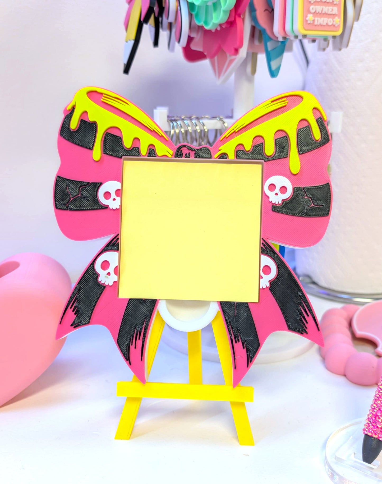 Spooky Bow Sticky Note Holder - STL & 3MF - Digital Download