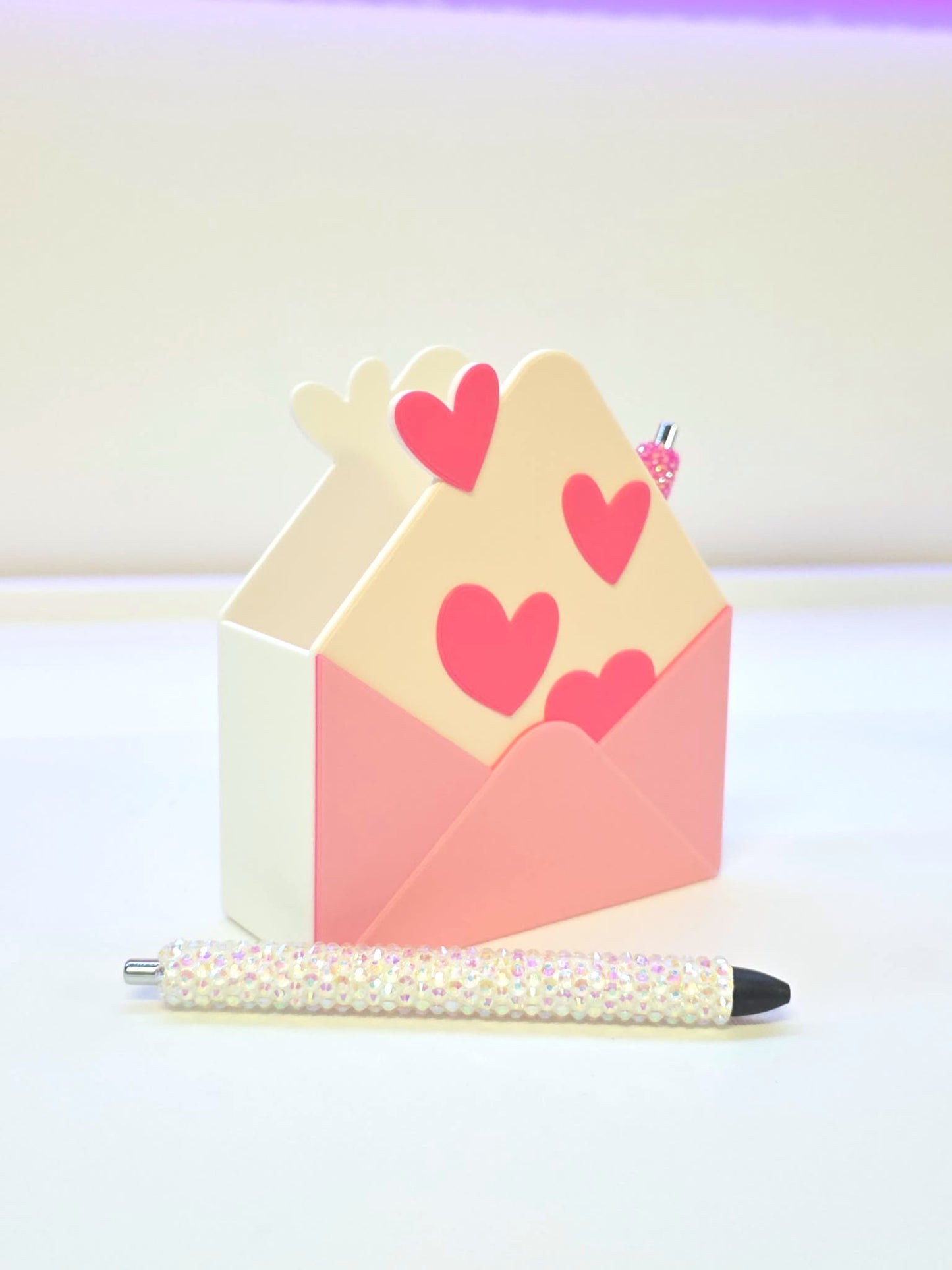 Love Letter Pen Holder 3D Printable: Desk Decor (STL + 3MF File)