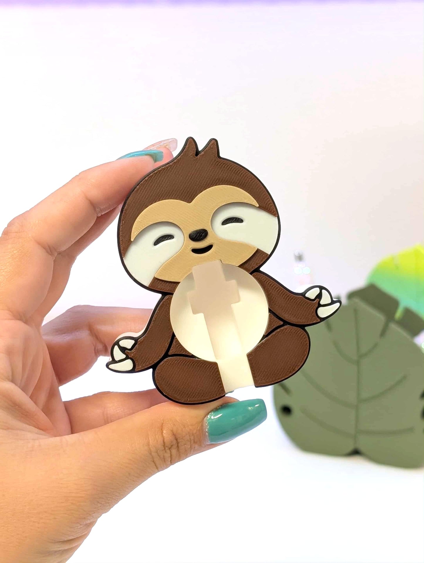 Digital Download - Sloth Badge Reel Holder STL & 3MF File