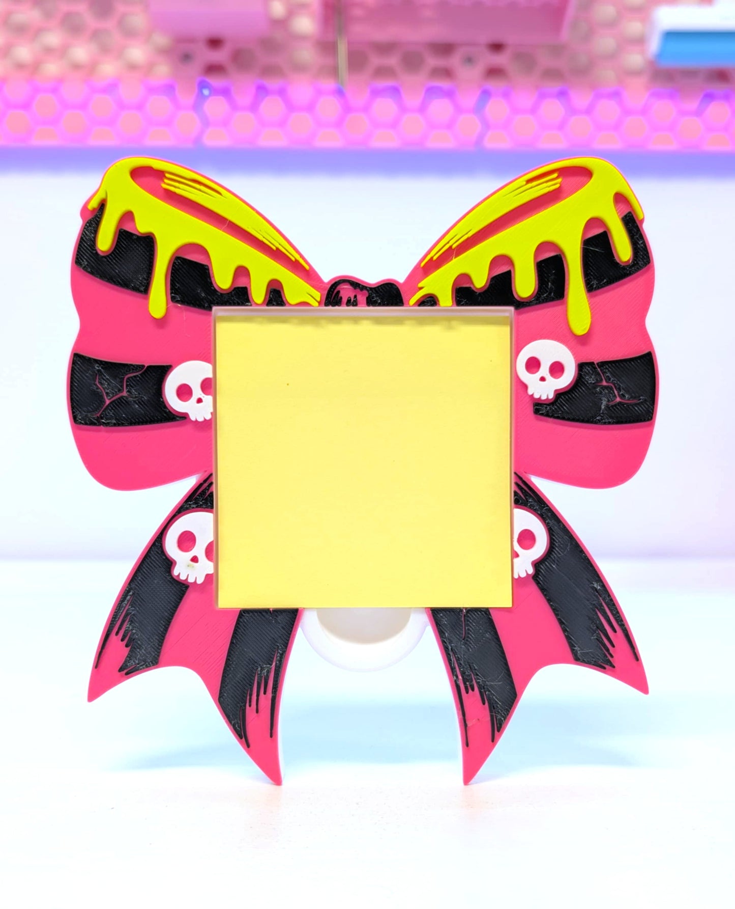 Spooky Bow Sticky Note Holder - STL & 3MF - Digital Download