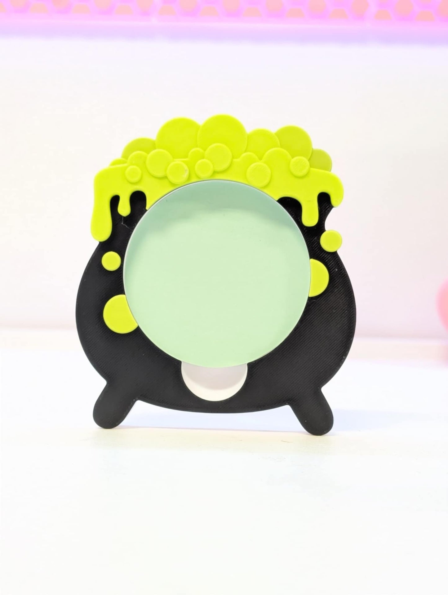 Cauldron Round Sticky Note Holder - STL & 3MF - Digital Download