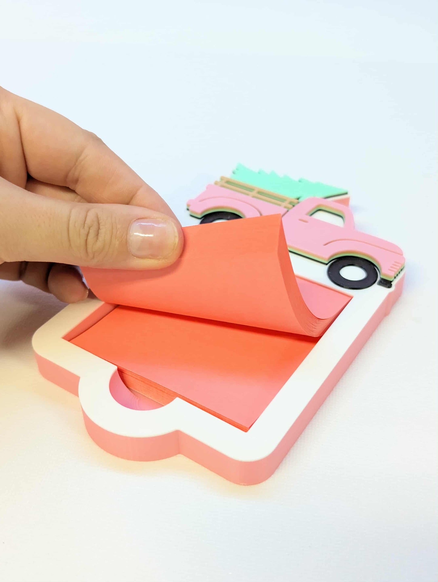 Farm Truck Sticky Note Holder: 3D Print File (STL/3MF Digital Download)