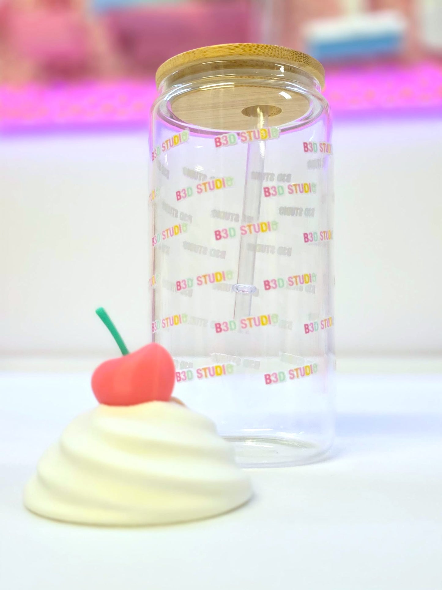 Whipped Cherry Lid Topper 3D Print File: Drink Topper STL & 3MF (Digital Download)