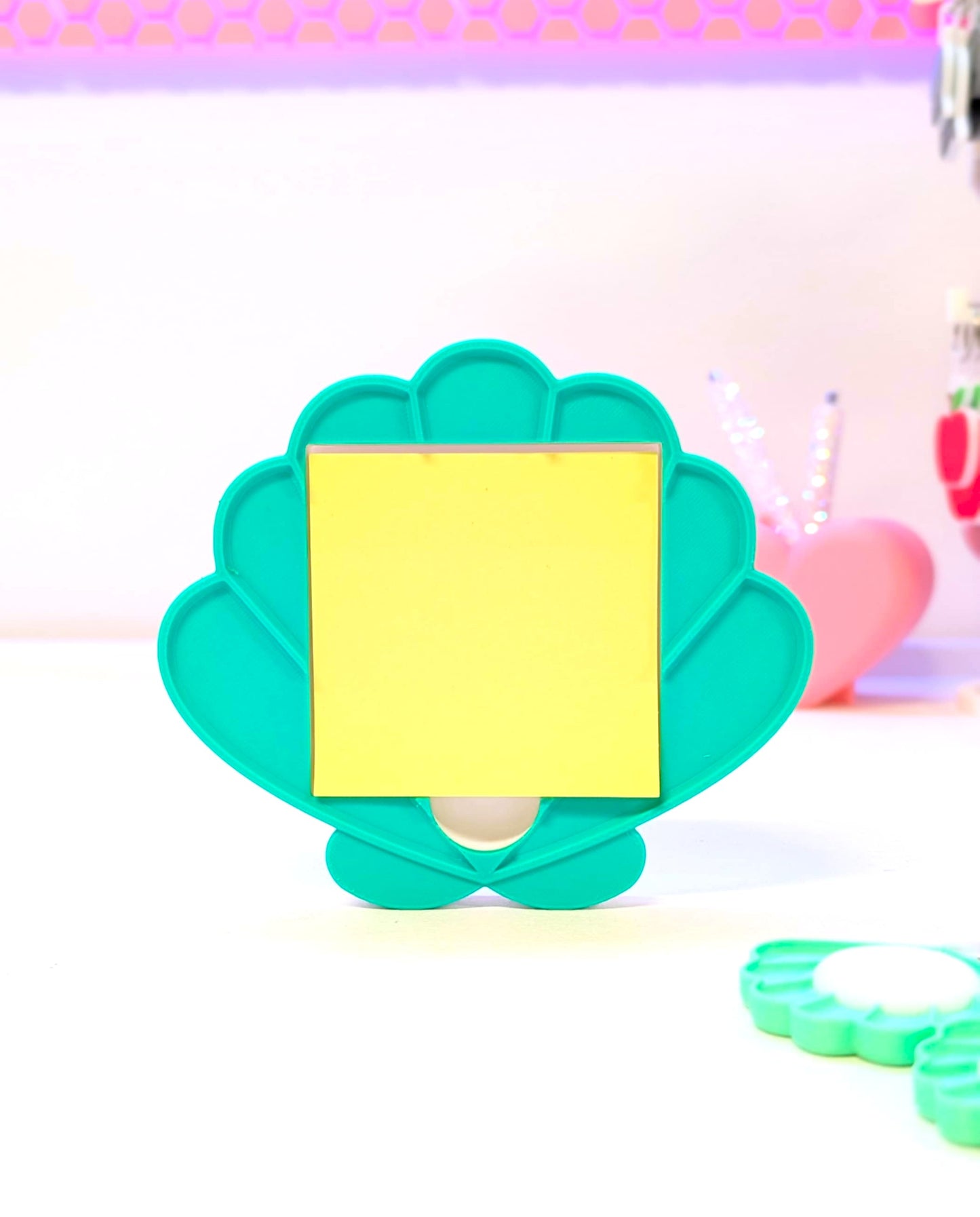 Shell Sticky Note Holder - STL & 3MF - Digital Download