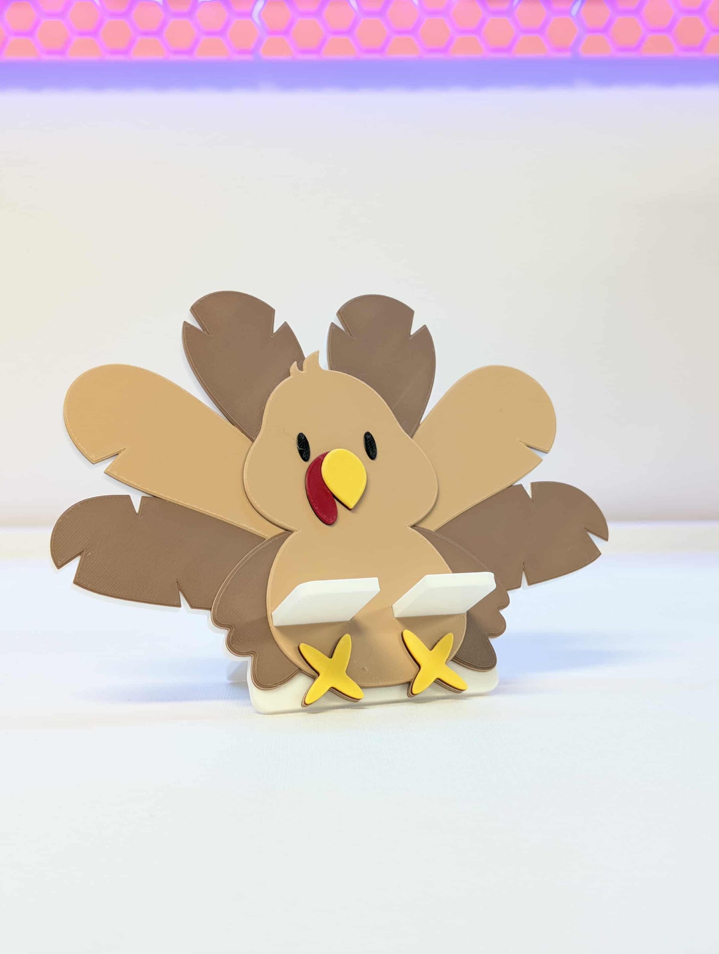 Turkey Phone Holder 3D Print File: Fun Desk Decor (STL/3MF Digital Download)