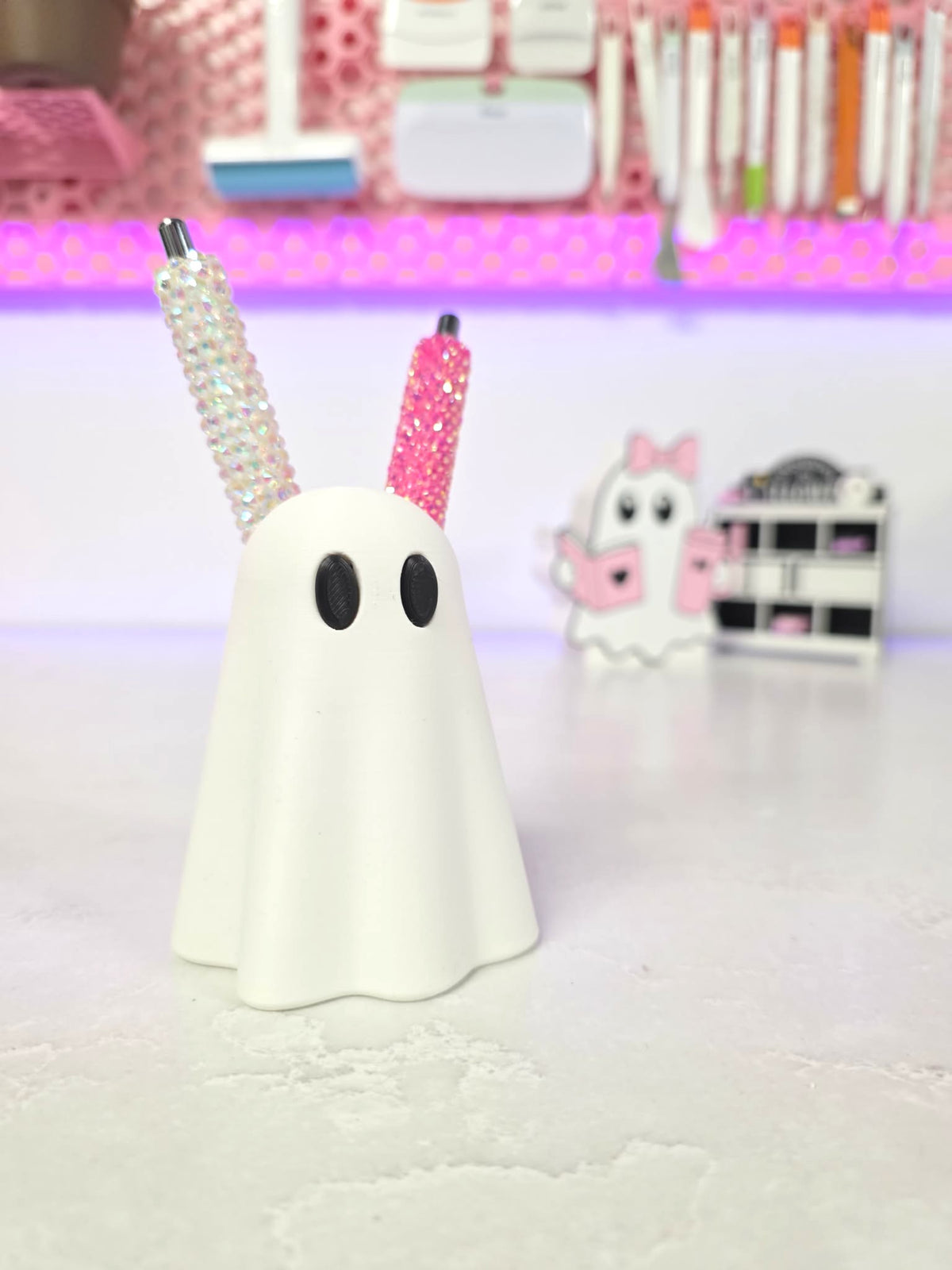 Mini Ghost Pen Holder: 3D Print STL & 3MF File (Digital Download)
